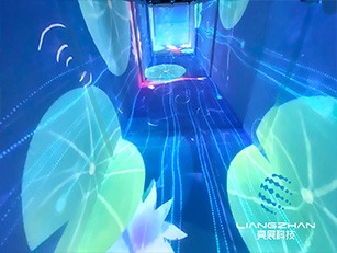 芯龍光電展廳天井投影